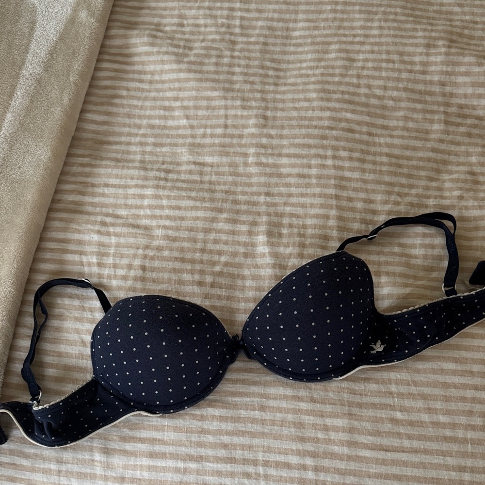Aerie Navy Blue and White Polka Dot Bra